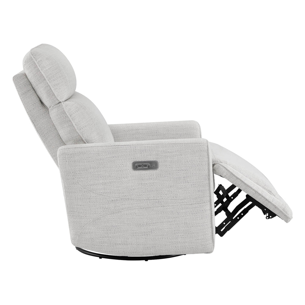 Elysian Power Swivel Nursery Glider Recliner with Adjustable Headrest