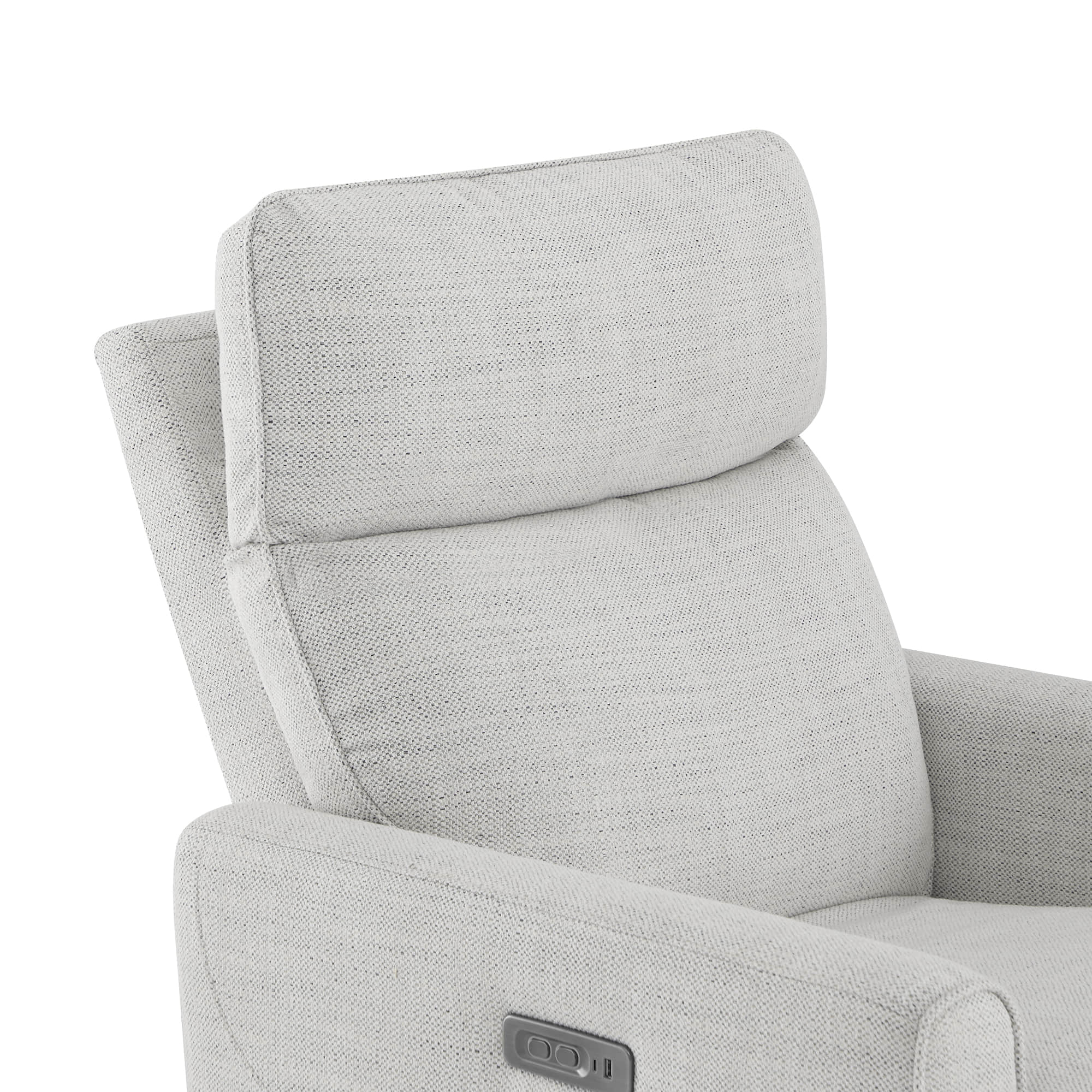 Elysian Power Swivel Nursery Glider Recliner with Adjustable Headrest