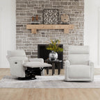 Elysian Power Swivel Nursery Glider Recliner with Adjustable Headrest