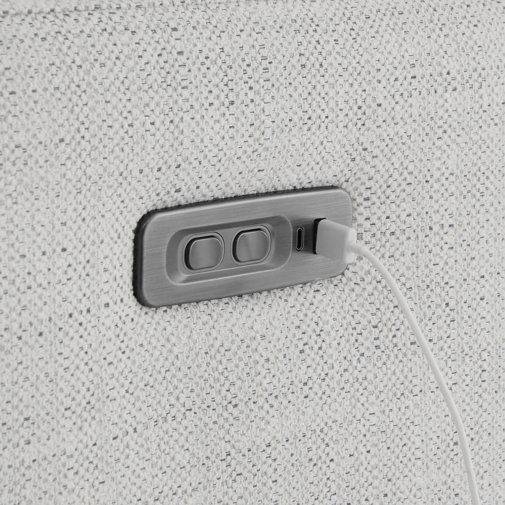 Elysian Power Swivel Nursery Glider Recliner with Adjustable Headrest