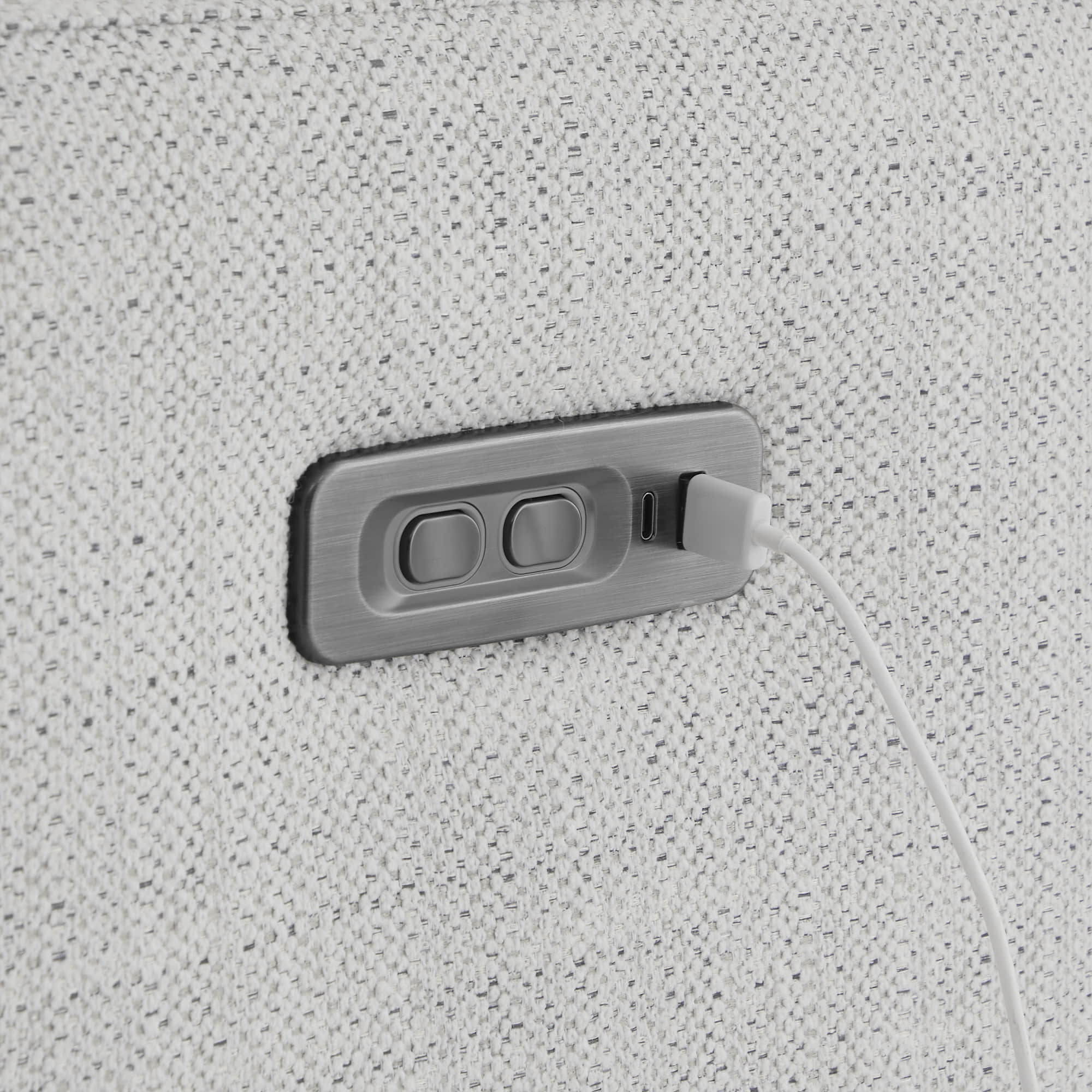 Elysian Power Swivel Nursery Glider Recliner with Adjustable Headrest