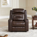 Garrison Genuine Leather Power Lay Flat Recliner with Power Headrest