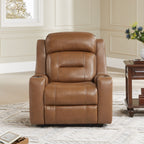 Garrison Genuine Leather Power Lay Flat Recliner with Power Headrest