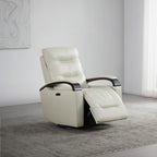 Gentry Leather Power Swivel Glider Recliner with Charging Port