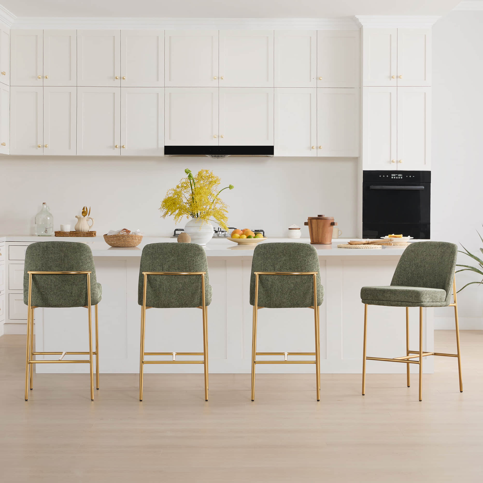 Golda Counter Stools with Metal Base