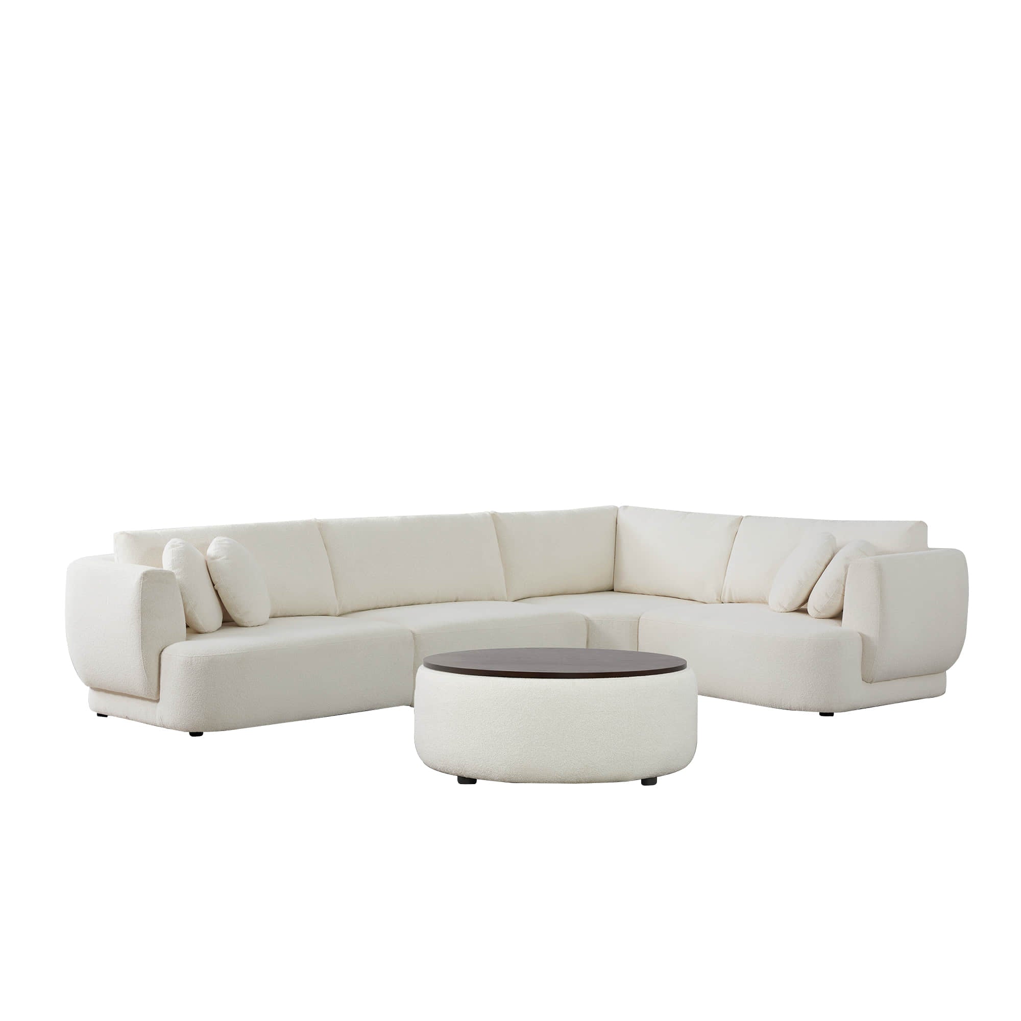 Grace 4-Seat Modular Curved Sofa – Generously Sized Design