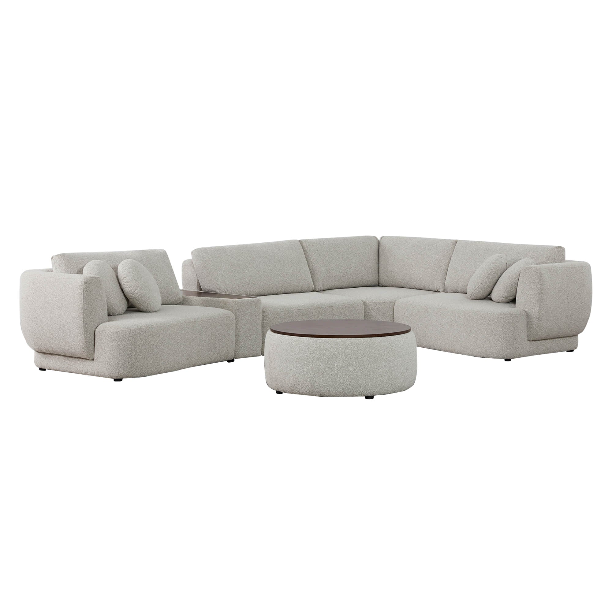 Grace 4-Seat Modular Curved Sofa – Generously Sized Design