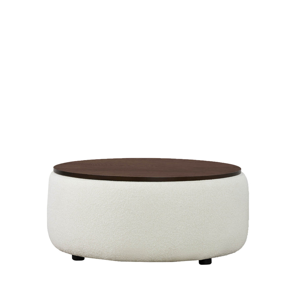 Grace Round Storage Coffee Ottoman