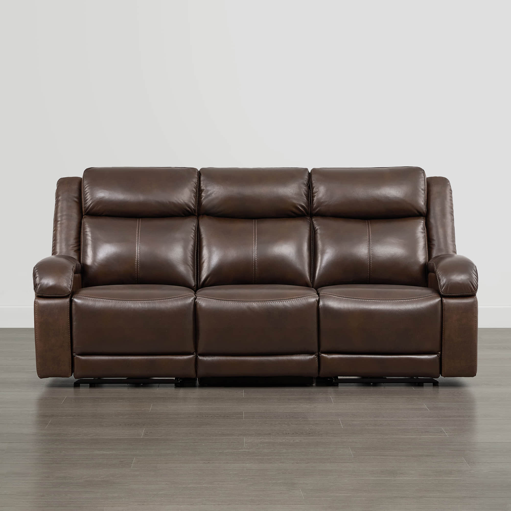 Isaac Genuine Leather Wall Hugger Power Reclining Sofa with Power Headrest
