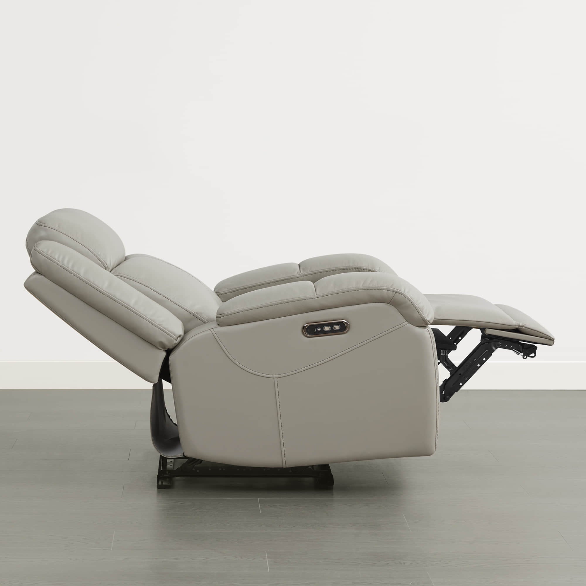 Isaac Genuine Leather Wall Hugger Power Recliner with Power Headrest