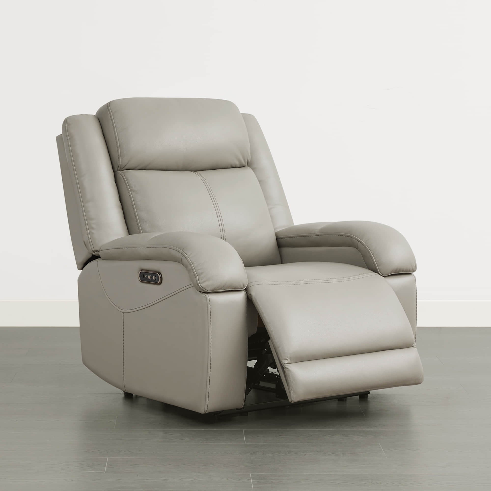 Isaac Genuine Leather Wall Hugger Power Recliner with Power Headrest