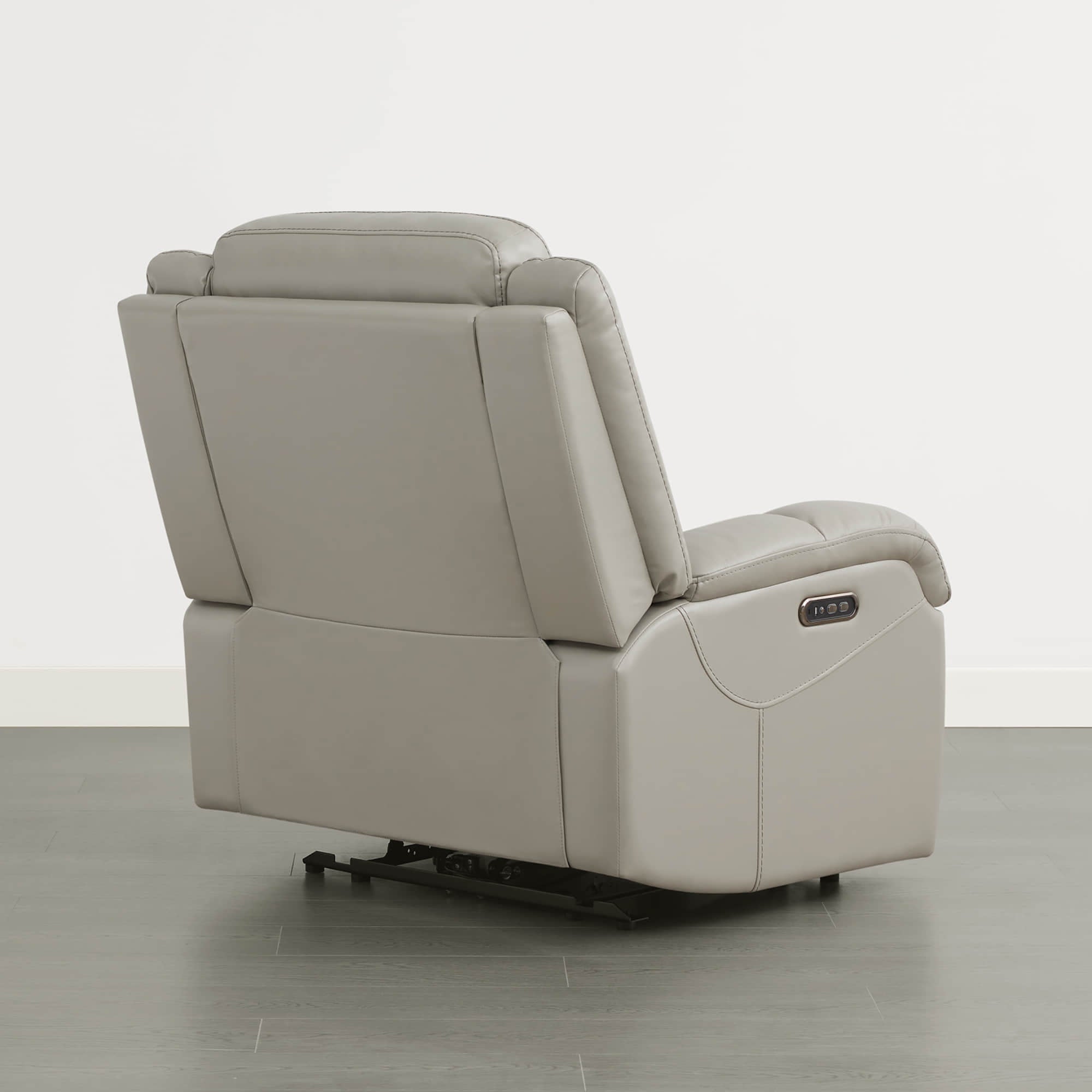 Isaac Genuine Leather Wall Hugger Power Recliner with Power Headrest