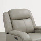 Isaac Genuine Leather Wall Hugger Power Recliner with Power Headrest
