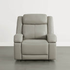 Isaac Genuine Leather Wall Hugger Power Recliner with Power Headrest