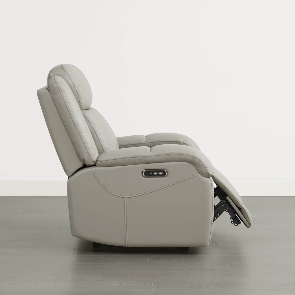 Isaac Genuine Leather Wall Hugger Power Recliner with Power Headrest