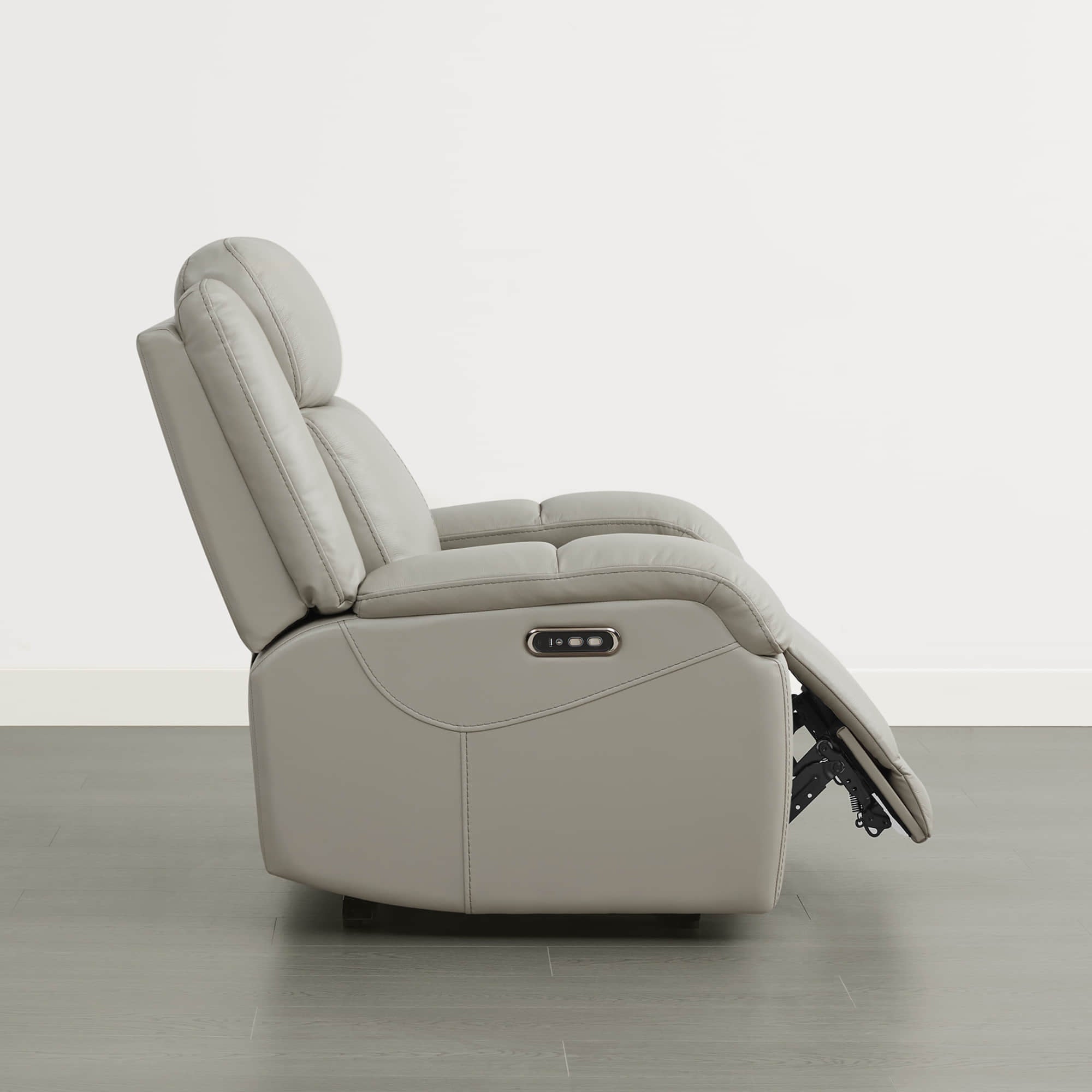 Isaac Genuine Leather Wall Hugger Power Recliner with Power Headrest