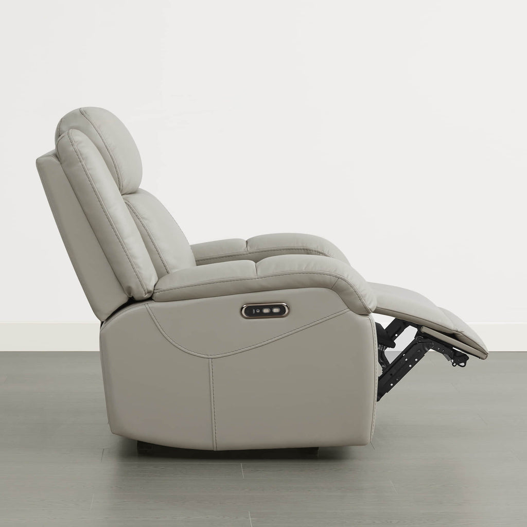 Isaac Genuine Leather Wall Hugger Power Recliner with Power Headrest