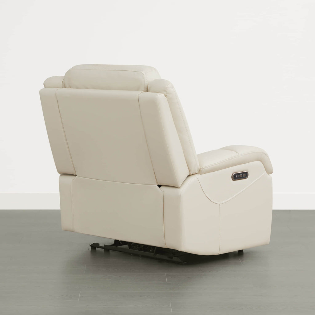 Isaac Genuine Leather Wall Hugger Power Recliner with Power Headrest