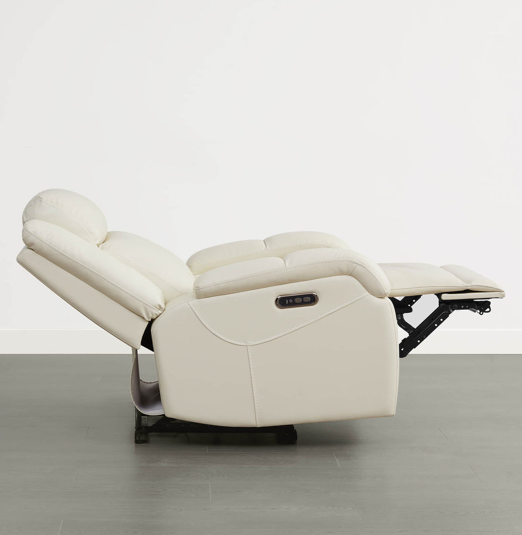 Isaac Genuine Leather Wall Hugger Power Recliner with Power Headrest