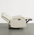 Isaac Genuine Leather Wall Hugger Power Recliner with Power Headrest