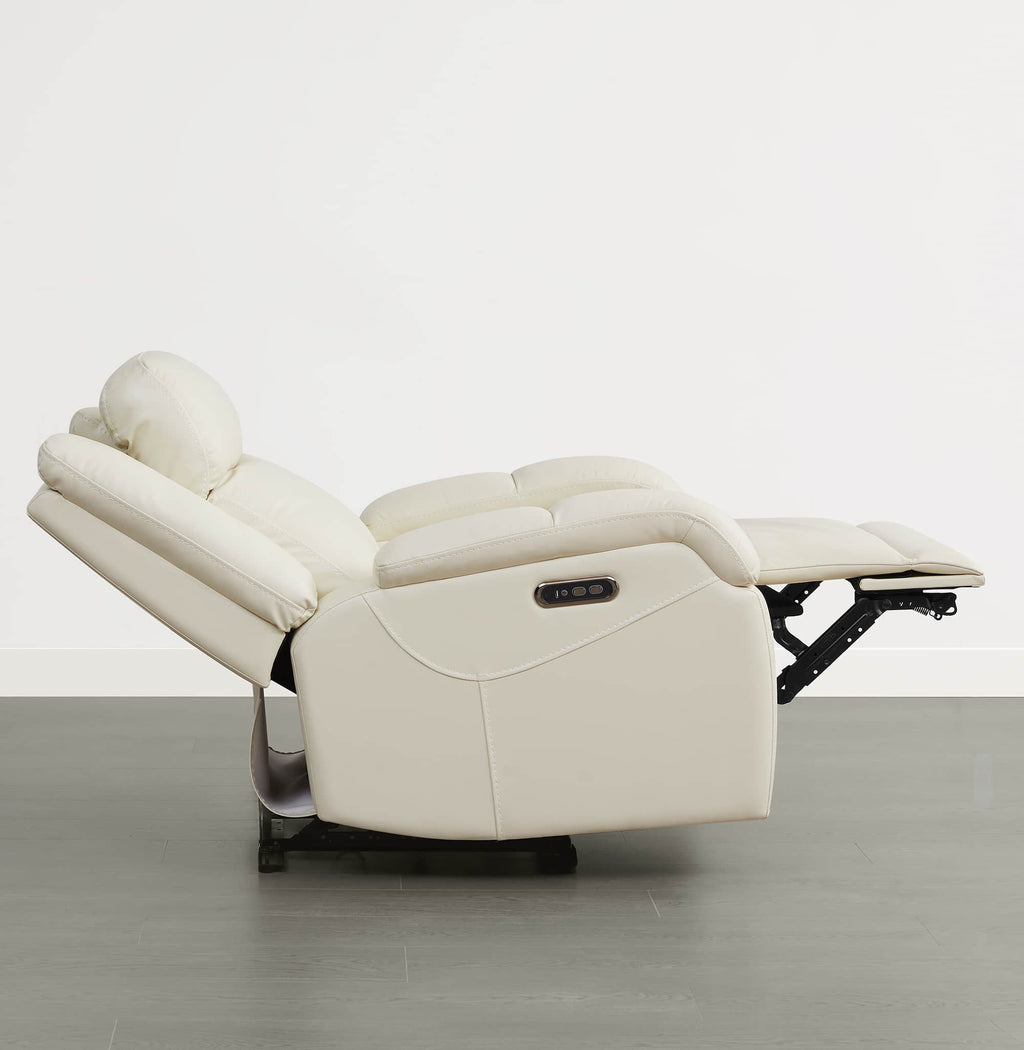 Isaac Genuine Leather Wall Hugger Power Recliner with Power Headrest