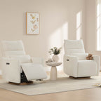 Janice Power Swivel Nursery Glider Recliner with Power Headrest