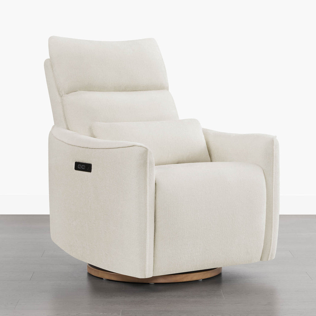 Janice Power Swivel Nursery Glider Recliner with Power Headrest