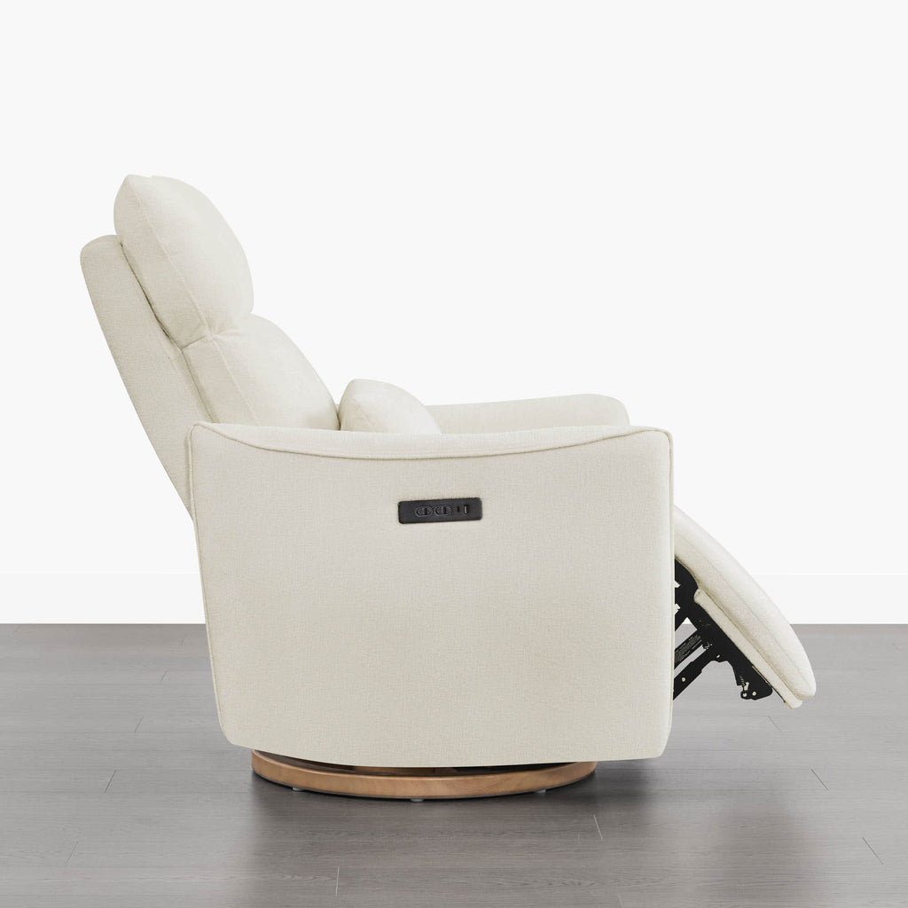 Janice Power Swivel Nursery Glider Recliner with Power Headrest