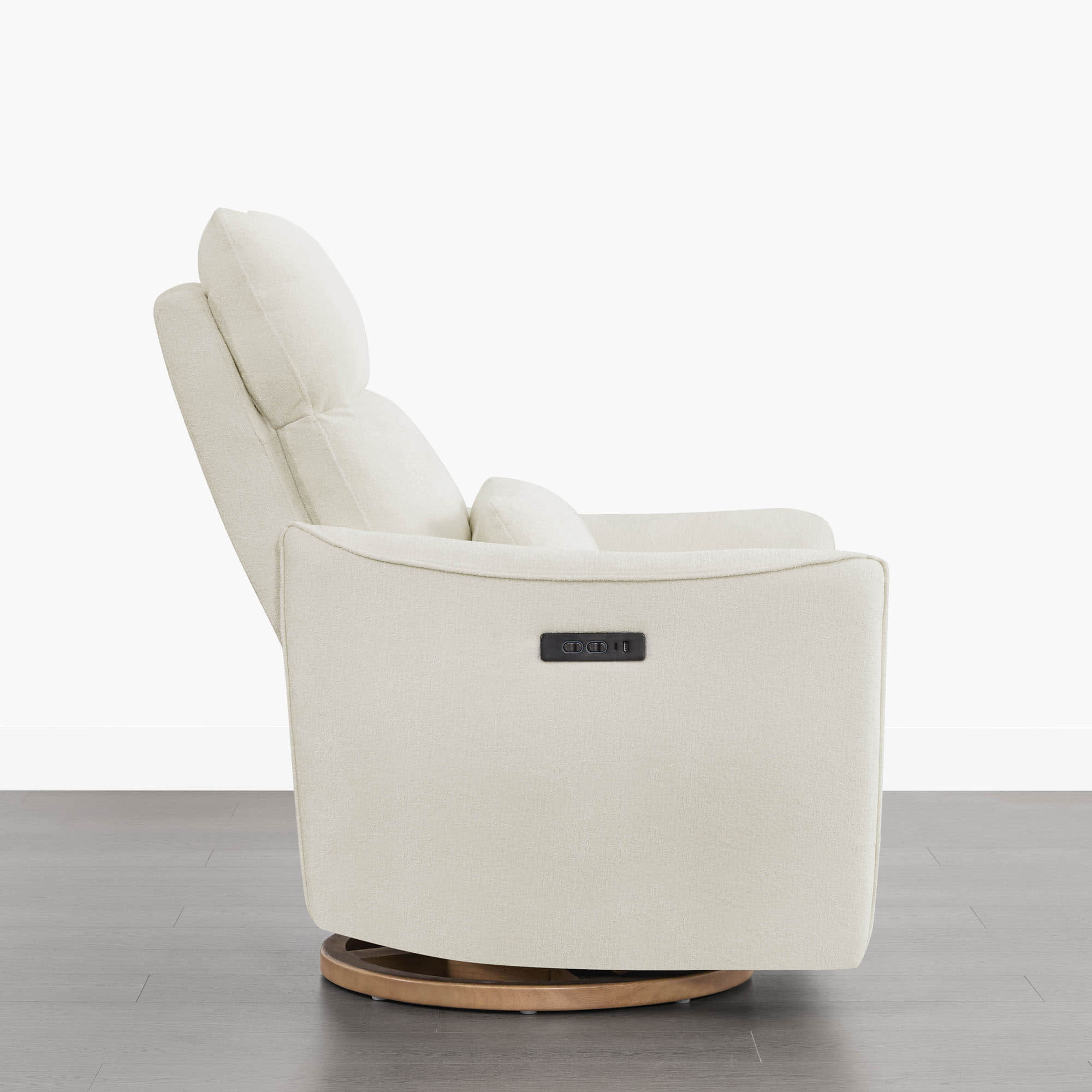 Janice Power Swivel Nursery Glider Recliner with Power Headrest