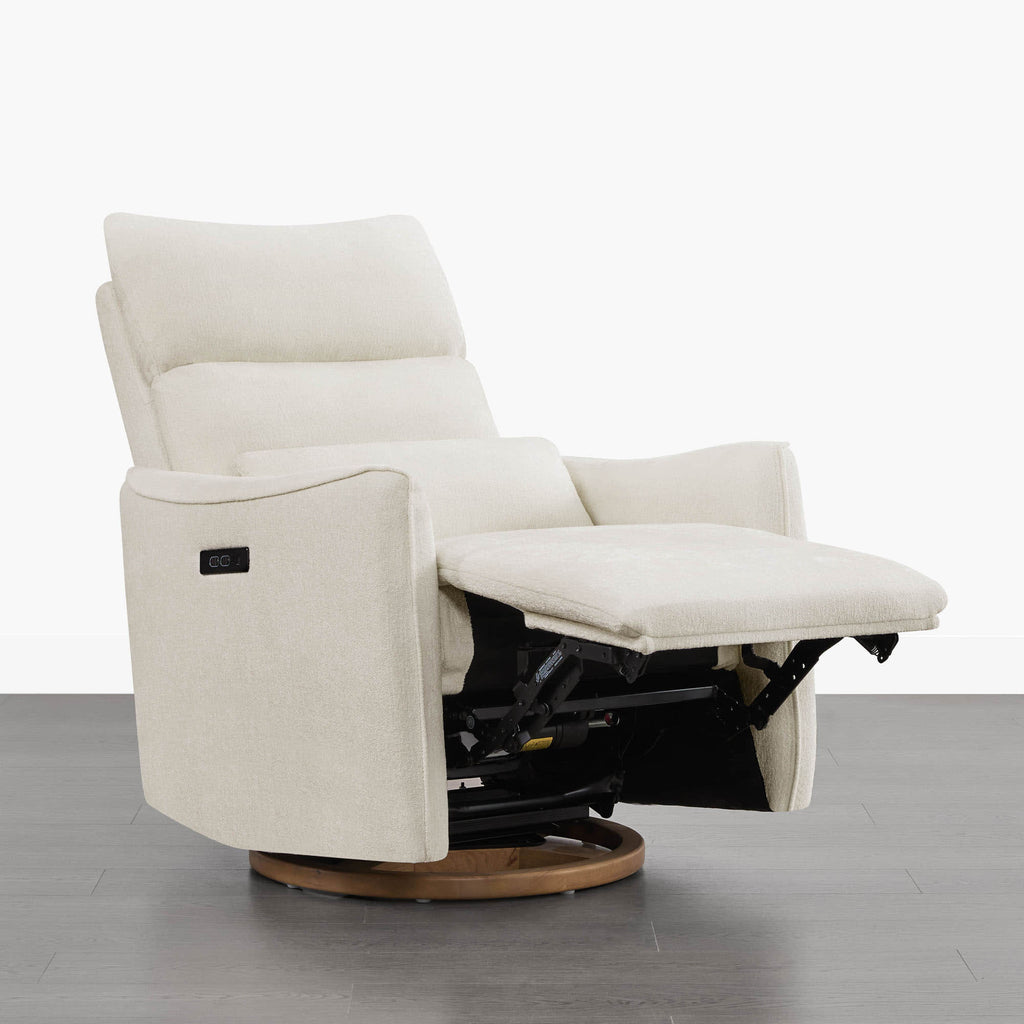 Janice Power Swivel Nursery Glider Recliner with Power Headrest