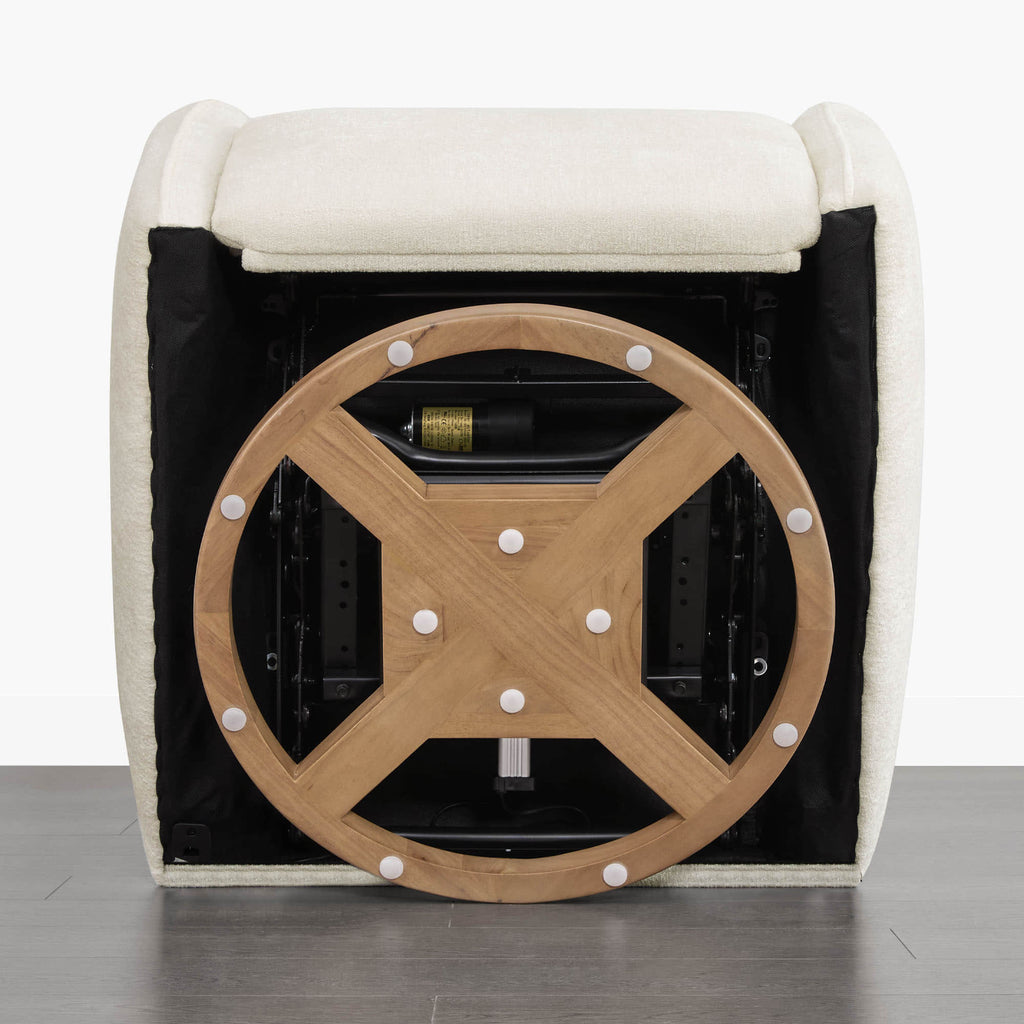 Janice Power Swivel Nursery Glider Recliner with Power Headrest