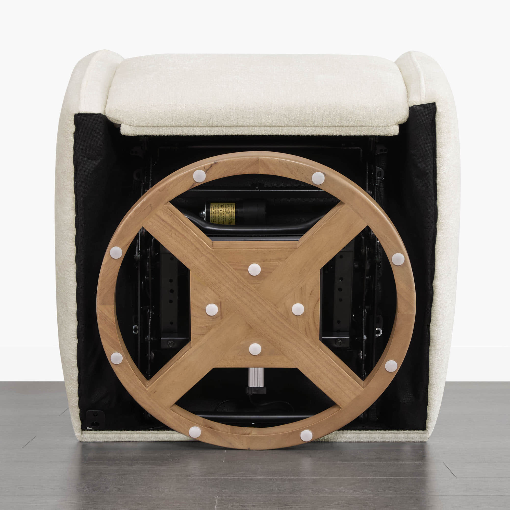 Janice Power Swivel Nursery Glider Recliner with Power Headrest