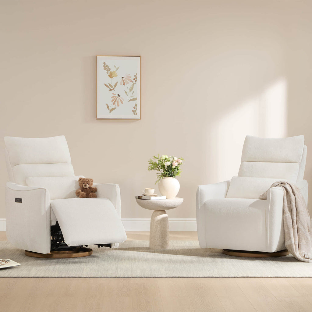 Janice Power Swivel Nursery Glider Recliner with Power Headrest