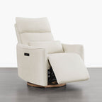 Janice Power Swivel Nursery Glider Recliner with Power Headrest