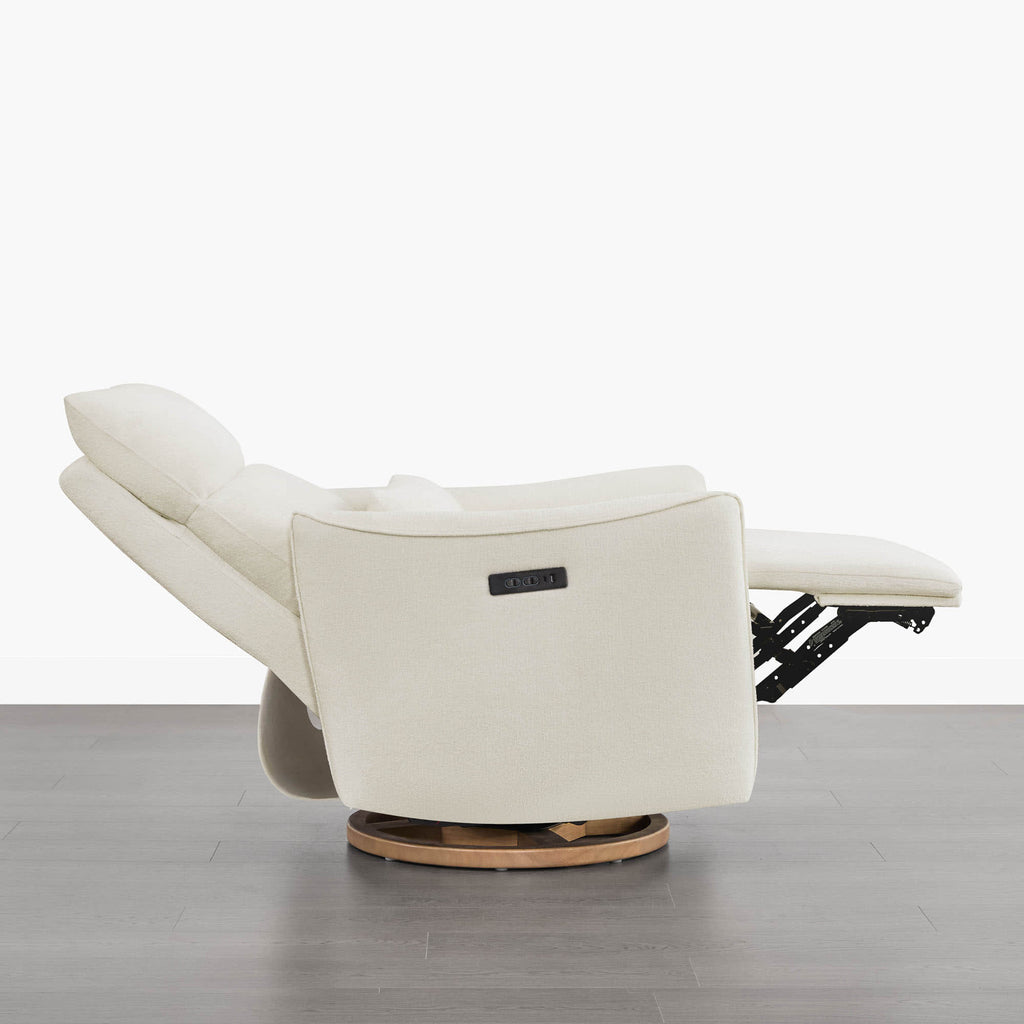 Janice Power Swivel Nursery Glider Recliner with Power Headrest