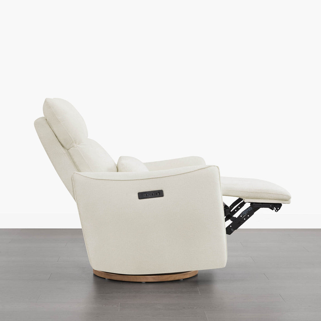 Janice Power Swivel Nursery Glider Recliner with Power Headrest