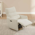 Janice Power Swivel Nursery Glider Recliner with Power Headrest