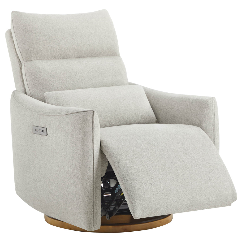 Janice Power Swivel Nursery Glider Recliner with Power Headrest