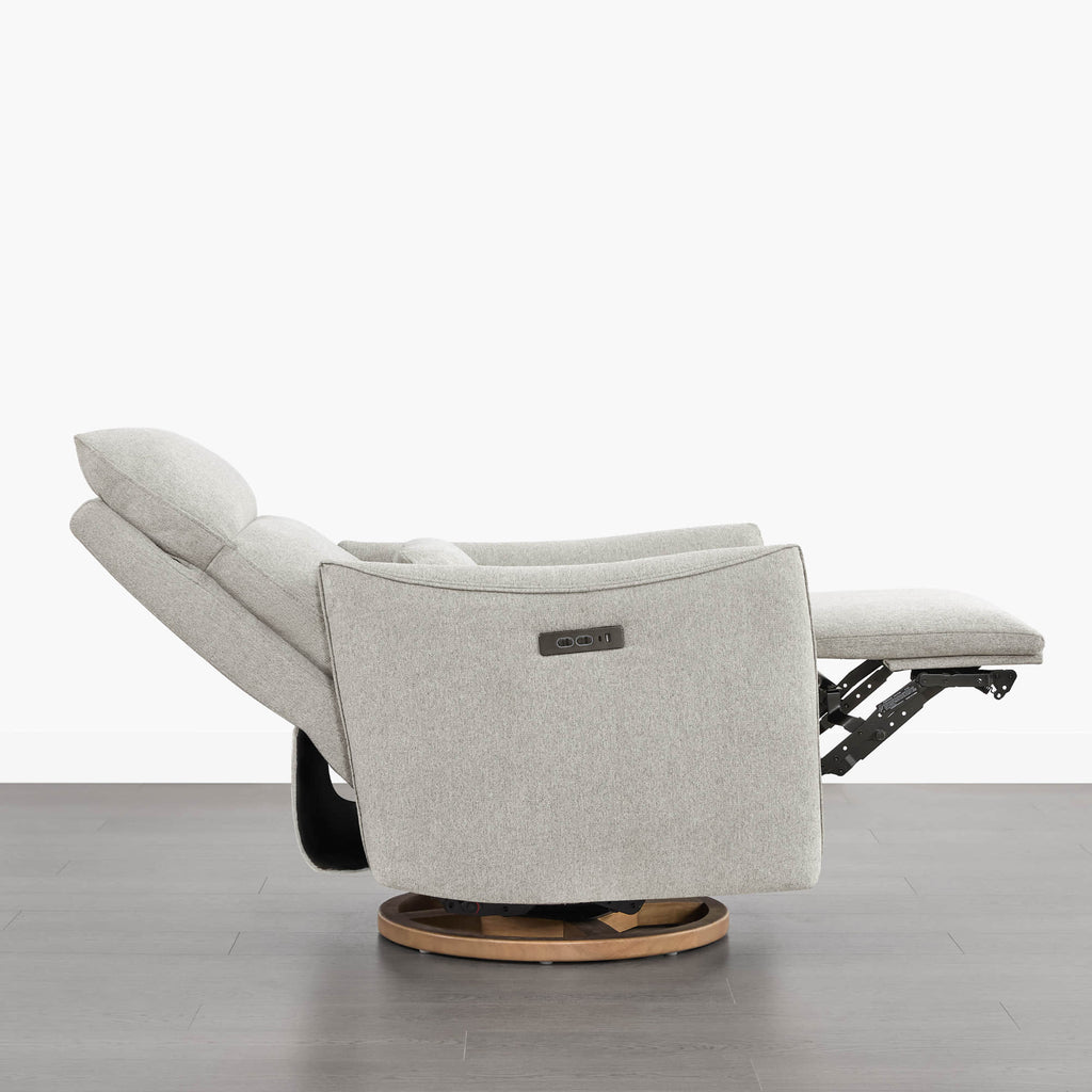 Janice Power Swivel Nursery Glider Recliner with Power Headrest