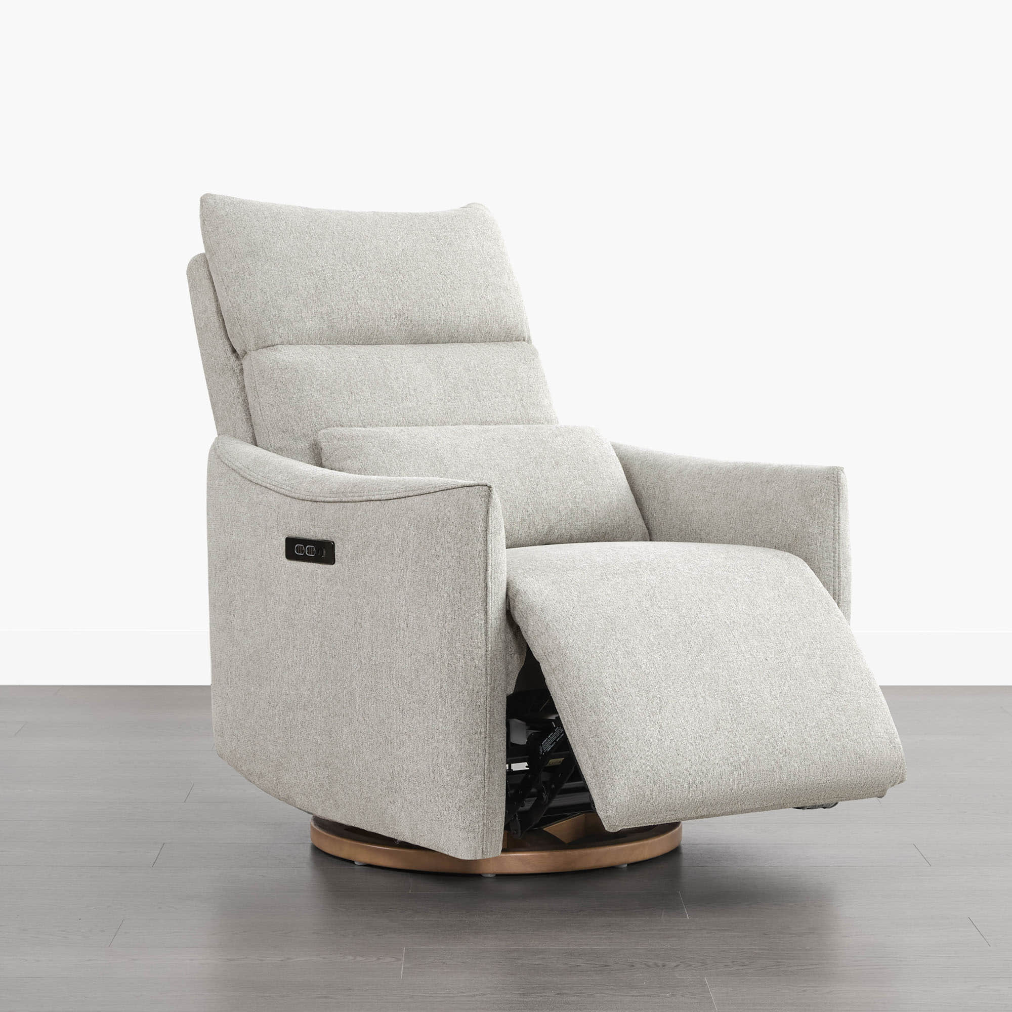 Janice Power Swivel Nursery Glider Recliner with Power Headrest