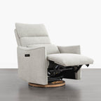 Janice Power Swivel Nursery Glider Recliner with Power Headrest