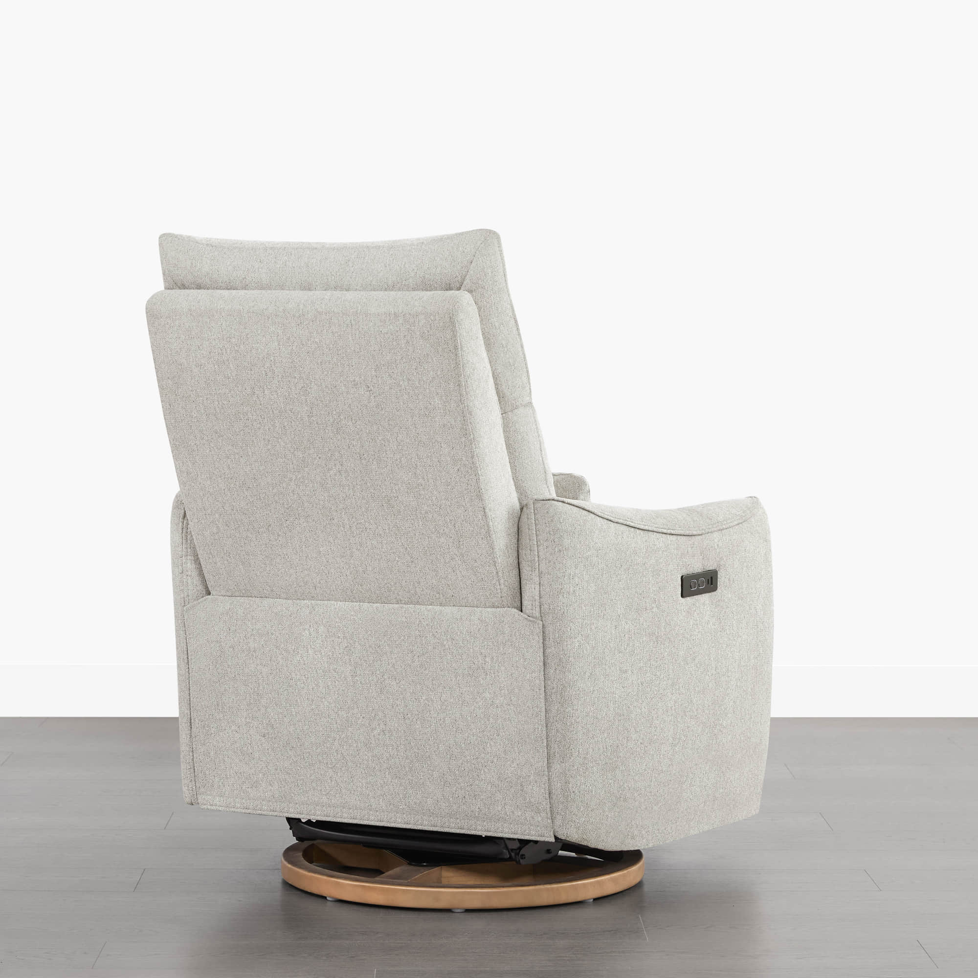 Janice Power Swivel Nursery Glider Recliner with Power Headrest