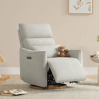 Janice Power Swivel Nursery Glider Recliner with Power Headrest