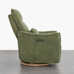 Janice Power Swivel Nursery Glider Recliner with Power Headrest