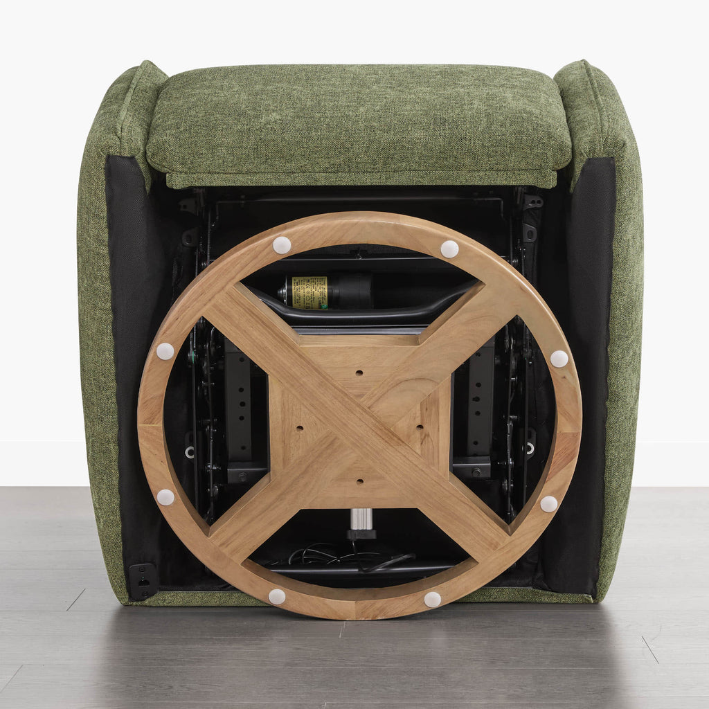 Janice Power Swivel Nursery Glider Recliner with Power Headrest