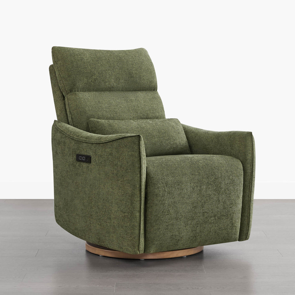 Janice Power Swivel Nursery Glider Recliner with Power Headrest