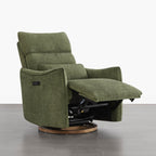 Janice Power Swivel Nursery Glider Recliner with Power Headrest