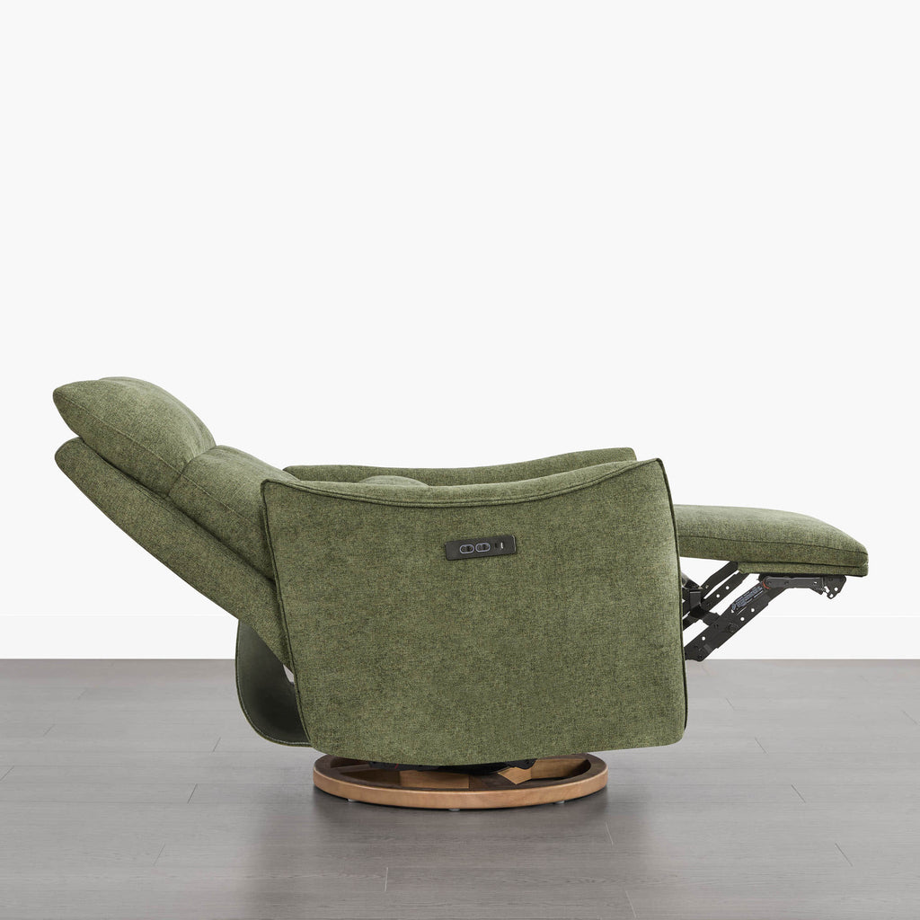 Janice Power Swivel Nursery Glider Recliner with Power Headrest