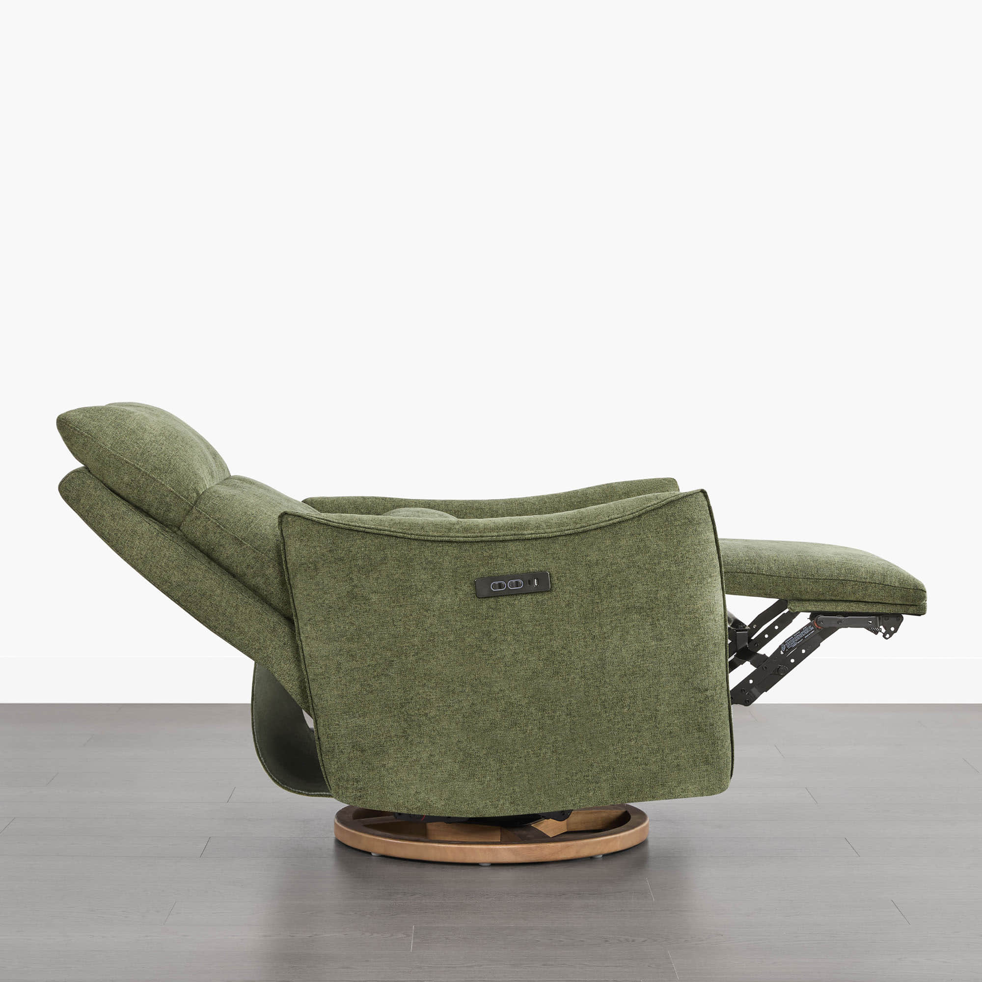 Janice Power Swivel Nursery Glider Recliner with Power Headrest