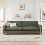 Keaton Performance Fabric 3-Seater Sofa with Ash Wood Base (99'')